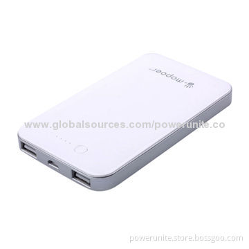 Dual USB Port Power Bank/Lithium Polymer Battery with 8,000mAh Capacity